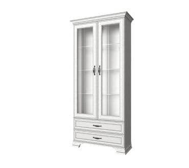 настенный шкаф для ванной комнаты: Артикул: 00016499 Тиффани Шкаф с витриной 2V2S Вудлайн кремовый — 1