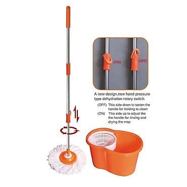 Уборочный инвентарь: "Magic Mop -Hand Press" - микрофибровая швабра Сама отжимает и — 3