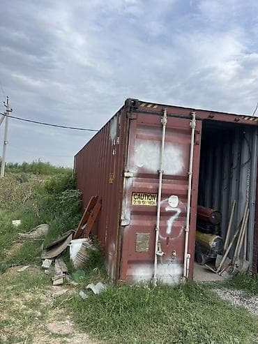 Контейнерлер: Морской контейнер 40 футов (High Cube) - Тип: металлический грузовой — 1