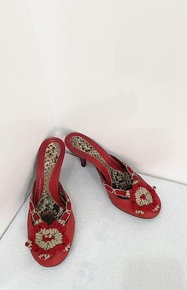 золотой ворон: Босоножки, 39.5, 40, BALDININI, Б/у, цвет - Красный, Самовывоз — 2