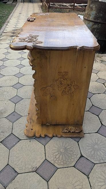 coffee table: Тумба и подставка для телевизора, Б/у, Напольная, Дерево, цвет - Коричневый — 7
