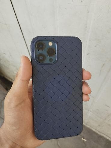 IPhone 12 Pro Max, Б/у, 128 ГБ, Pacific Blue, Чехол, 100 %