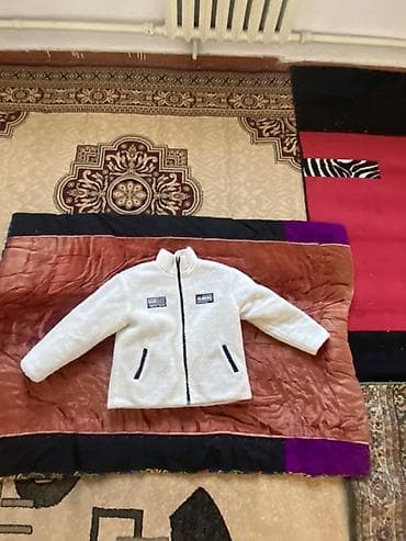 Тёплая детская флисовая кофта на молнии. - Цвет: молочный/белый -