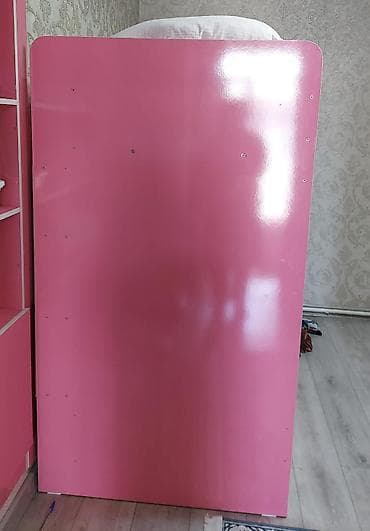 наклейки одежда: Двухъярусная детская кровать, ЛДСП, цвет - Розовый — 2