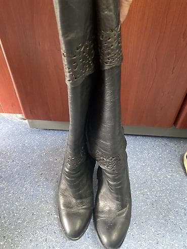 equestrian riding boot: Женские высокие сапоги на каблуке Италия, 1 раз одела! Кожа, лригинал! — 5