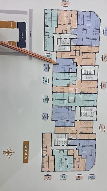 2 комнаты, 60 м², Элитка, 3 этаж, Готовая ПСО (под самоотделку) — 5