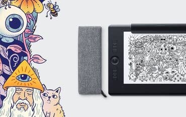 сколько стоит планшет для рисования на компьютере: Wacom, Жаңы, Өлчөмү A4, Bluetooth, Кабель, Менен шайкеш Терезелер — 4