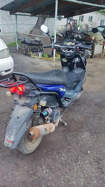 Мототехника: Скутер Duke 50/125 (Китай) — городской двухфанарный “косоглаз” в синем — 5