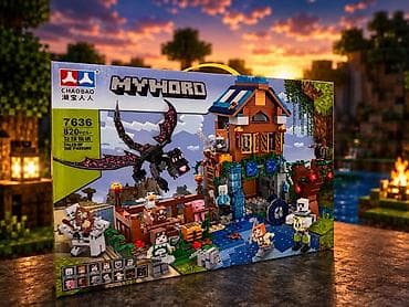 игрушки minecraft: Конструкторы в стиле Minecraft, наборы для сборки с персонажами — 1