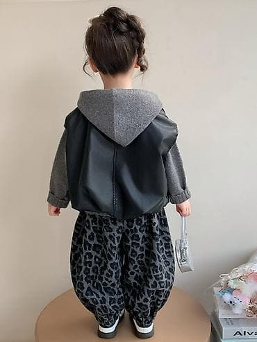кожыный куртка: Комплект, түсү - Боз, Жаңы — 3