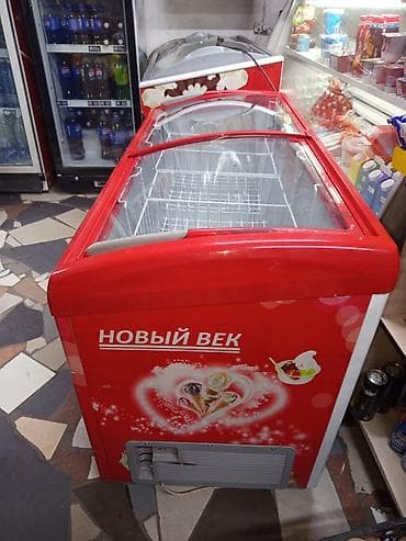 Соода жабдуулары: Морозильный ларь «Новый Век» с гнутыми раздвижными стеклянными — 1