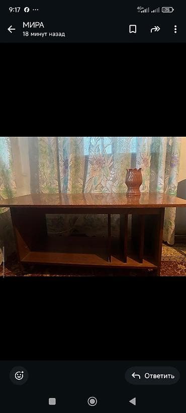 ищу диван бу: Гарнитур для зала, Дерево, цвет - Коричневый — 3