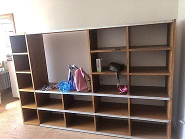 обувные шкафы и вешалки для верхней одежды: Гарнитур для прихожей, Б/у, Шкаф, ДСП, цвет - Коричневый — 1