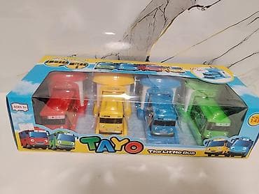 машинки маленькие: Набор игрушечных автобусов Tayo The Little Bus - Комплект из 4 — 1