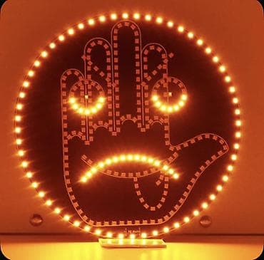 vp очки: LED-наклейка для автомобиля «Эмоции и жесты» с пультом - 8 в 1: 4 — 10