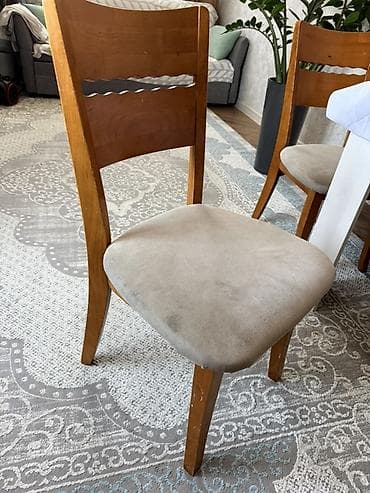 Кухонный стол и стул, цвет - Коричневый