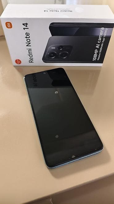 Техника и электроника: Redmi, Redmi Note 14, Б/у, 128 ГБ, цвет - Голубой — 3
