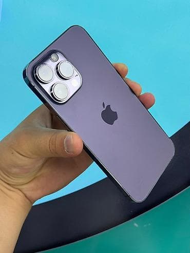 IPhone 14 Pro, Б/у, 256 ГБ, Deep Purple, Кабель, 100 % — 2