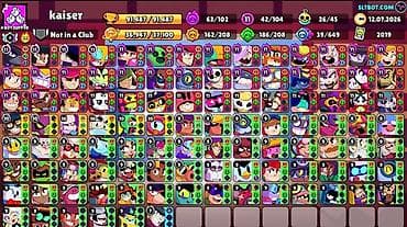 Аккаунт Brawl Stars Основное: - Трофеи: 91 487 - Путь к славе: I - — 2