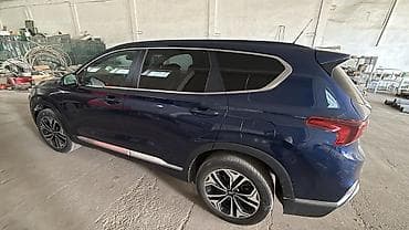ат арзан: Hyundai Santa Fe, темно-синий кроссовер 2019 2.4 бензин 4вд состояние — 3