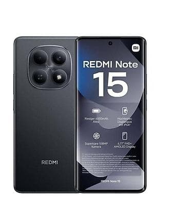 сетевой адаптер для пк: Redmi, Redmi Note 15, Новый, 256 ГБ, цвет - Черный, 2 SIM — 1