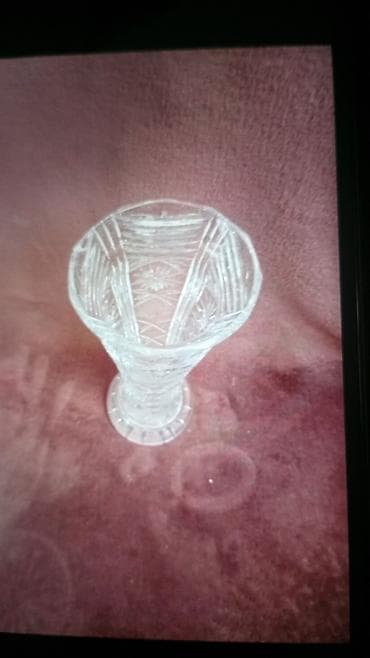 flower vase: Хрустальная ваза с гранёной огранкой - Материал: прозрачный — 1