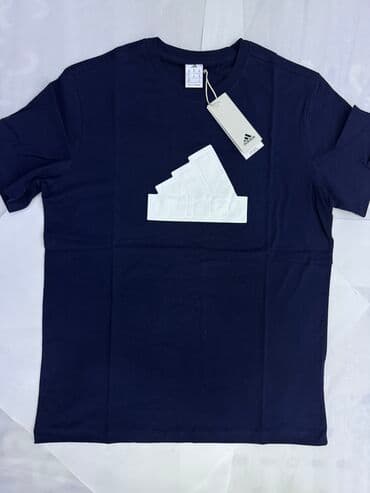 bape: Мужская футболка, M, Adidas, Новый, цвет - Синий, Самовывоз — 1