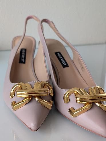 страховочный ремень: Туфли Nine West сделаны в Турции. - Модель: slingback с открытой — 4