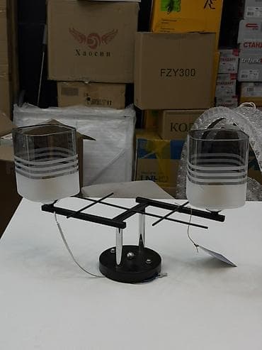 study lamp: Люстра двух рожковая - Конструкция: металлическое основание круглой — 1