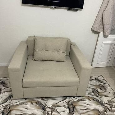 Тепкичтер жана комплекттер: Кресло керебет, Жаңы, Бир кишилик, Өзү алып кетүү, түсү - Саргыч боз — 1