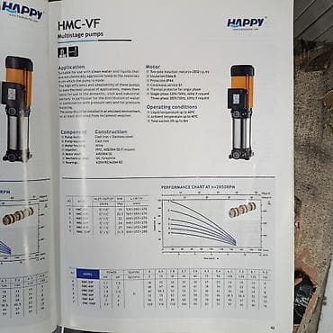 Многоступенчатые насосы HAPPY HMC-VF / HMC170-SV / HMC90-SV at lalafo.kg Многоступенчатые насосы HAPPY HMC-VF / HMC170-SV / HMC90-SV