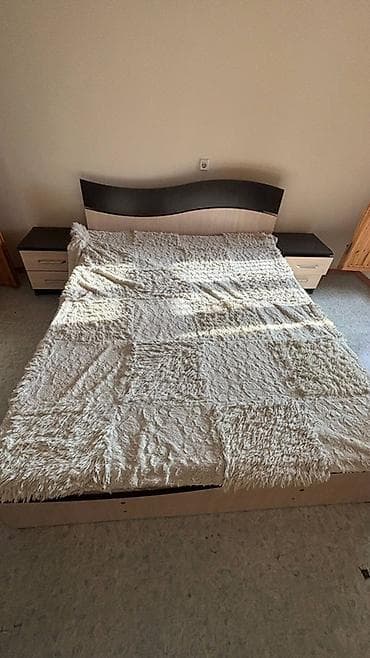 двух спальня: Спальный гарнитур, Двуспальная кровать, цвет - Бежевый — 2