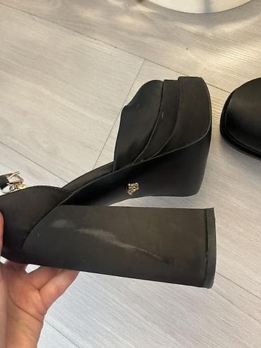 Эркектер кийими: Черные женские туфли на высоком каблуке с платформой. Основные — 7
