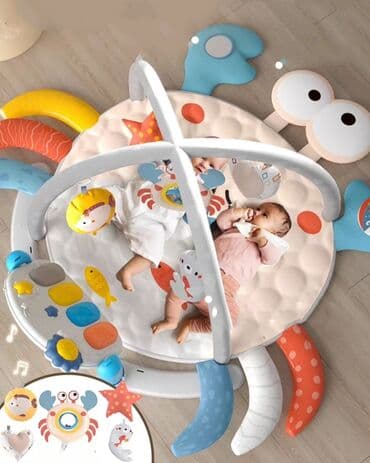 музыкальная игрушка на кроватку: 🎀В НАЛИЧИИ Круглый Музыкальный Развивающий коврик Краб!🦀 😍 Новый — 1