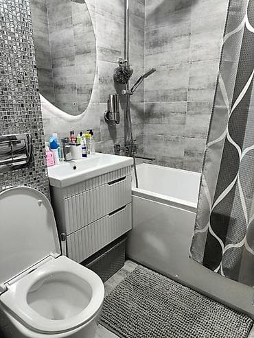 комната квартиры: 2 комнаты, Асанбай мкр, Душевая кабина, Постельное белье, Кондиционер — 3