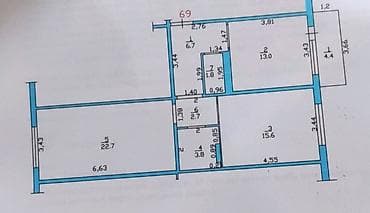 2 бөлмө, 66 м², Элитка, 9 кабат, Дизайнердик ремонт — 7