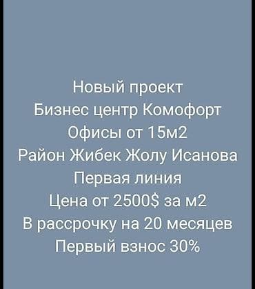 продажа офис: Продажа офисов 15 м², Бизнес центр, 1 этаж — 1
