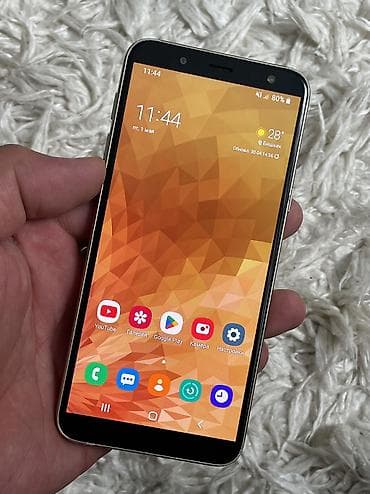 j 6: Samsung Galaxy J6, Б/у, 32 ГБ, цвет - Золотой, 2 SIM — 3