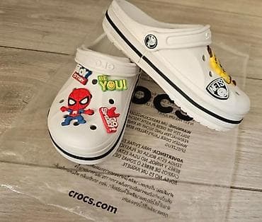 купить кроксы детские: Детские сабо Crocs Classic с украшениями Jibbitz - Цвет: белый — 3