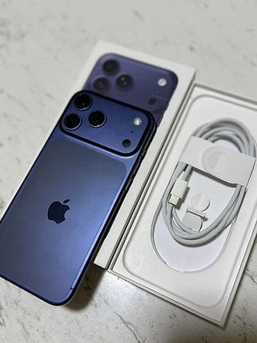 poco f5pro: IPhone 17 Pro Max, Б/у, 256 ГБ, Синий, Коробка, В рассрочку, 100 % — 1