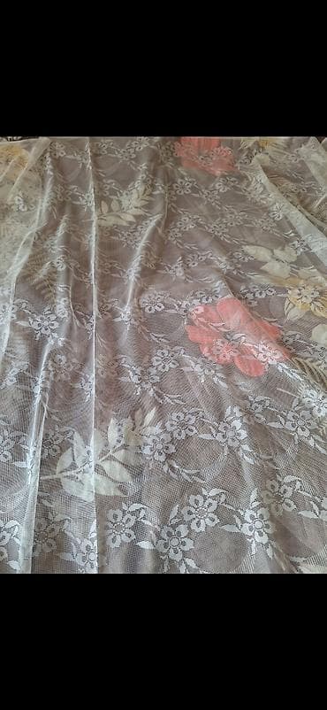 double a: Готовый б/у ТЮЛЬ турецкого производства. Цвет белый, нежный. Размер в — 8
