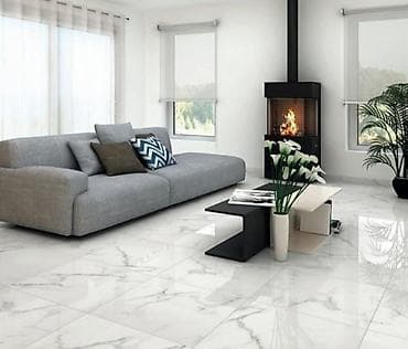 кафель койобуз: Максаты: Пол үчүн, түсү - Ак, Жылтырап турган каптоо — 1