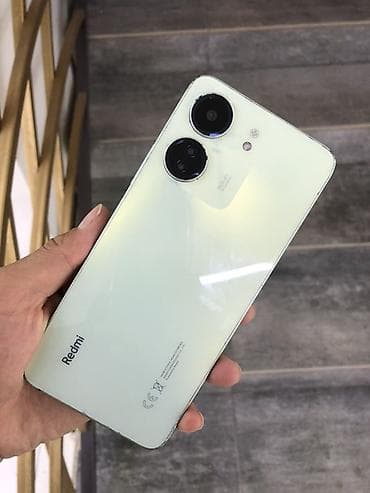 Redmi, Redmi 13C, Б/у, 256 ГБ, цвет - Зеленый, 1 SIM, 2 SIM