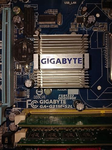 Техника и электроника: Материнская плата для ПК, Б/у, Gigabyte, LGA775, Micro-ATX — 2