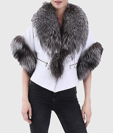 coco chanel: Кожаная куртка, Натуральная кожа, С меховой отделкой, Стандарт — 1