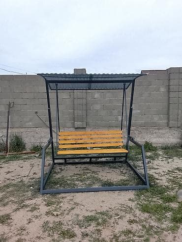 подогрев бассейна: Садовые качели Металл, Со спинкой, С крышей — 3