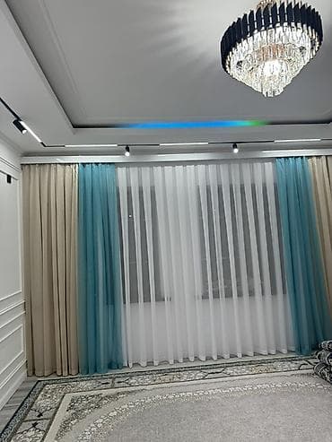 string art: Комплект штор, С тюлем в комплекте, Готовое изделие, Для зала — 2