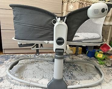 на первые шаги: Люлька-качалка для новорождённых 6-в-1 Функции и режимы: - кресло — 3