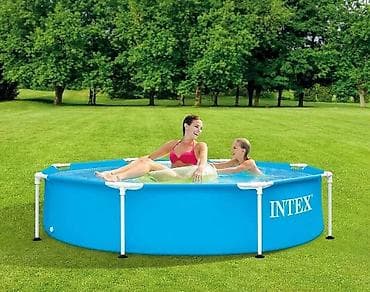 Спорт и хобби: Каркасный бассейн Intex Metal Frame 244х51 см (28205) - идеальное — 2