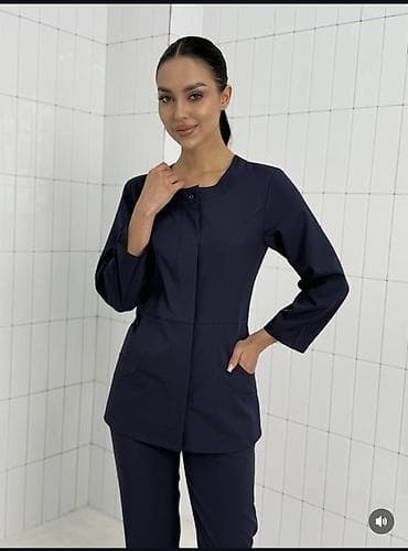 классический костюм мужской: Женский медицинский костюм Maven - Комплект: жакет на скрытых кнопках — 2